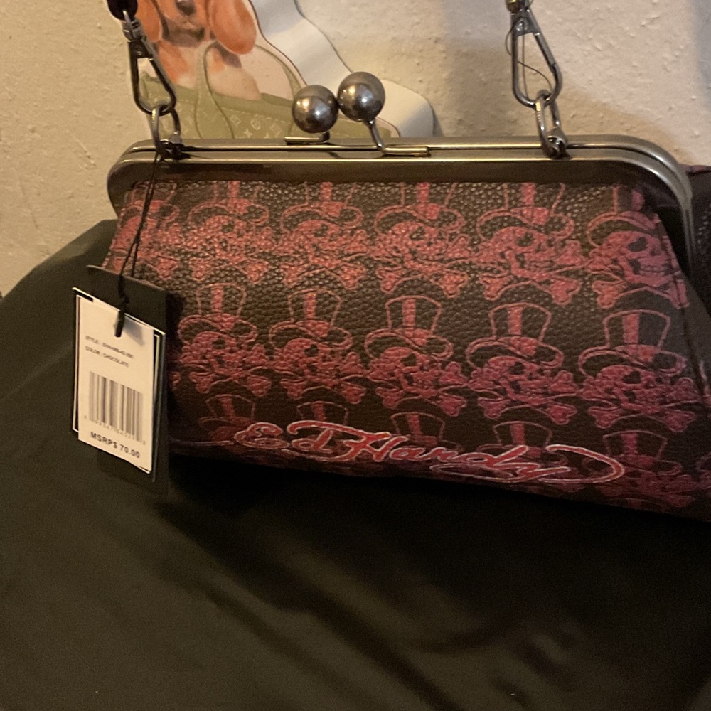 Ed Hardy Multicolor Tiger Kiss-Lock Shoulder Bag - Picture 5 of 8